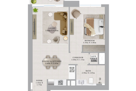 Apartmen di Dubai Creek Harbour (The Lagoons), UAE 1 bilik tidur, 70 meter persegi № 690212 - foto 5