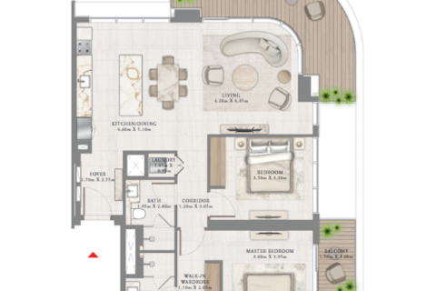 Apartament de vânzare în Dubai Harbour, Dubai, EAU 1 dormitor, 69 mp.  №690217 - poză 8