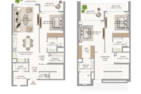 Apartman u Al Marjan Island, Ras Al Khaimah, UAE 1 spavaća soba, 62 m2 Br. 690211 - fotografija 11