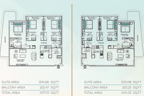 דירה למכירה ב Dubai, איחוד האמירויות  3 חדרי שינה, 137 מ"ר, מספר 692024 - תמונה 26