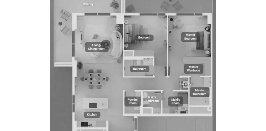 Apartament în Al Reem Island, Abu Dhabi, EAU 2 dormitoare, 142.79 mp.  №709580