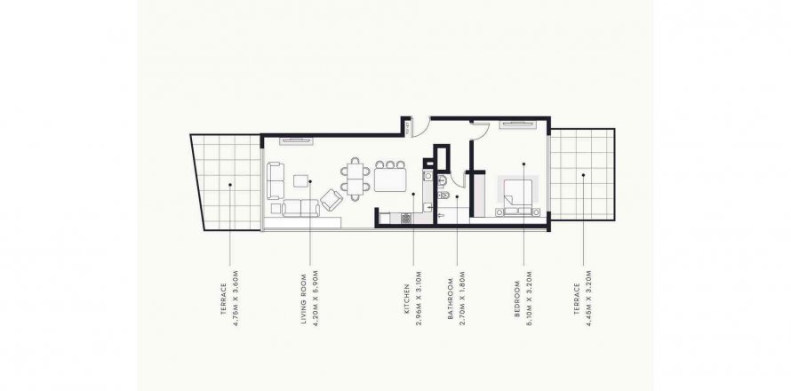 Apartment in RIVIERA REVE in Mohammed Bin Rashid City, Dubai, UAE 1 bedroom, 114.48 sq.m. № 284854