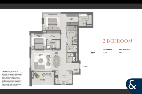 Byt v Dubai Land, SAE 2 ložnice, 136 m² Č.: 666658 - fotografie 11