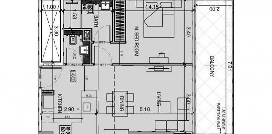 Byt v Binghatti Amberhall v Jumeirah Village Circle, Dubai, SAE 1 ložnice, 72.26 m² Č.: 575763