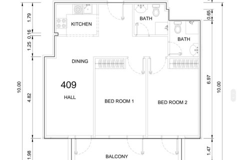 Apartment in Dubai, UAE 2 bedrooms, 81.9 sq.m. № 601264 - photo 10