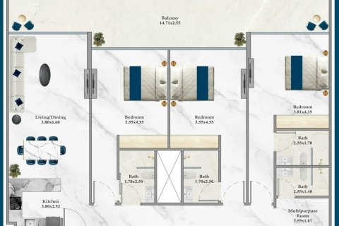 Apartamento en venta en Dubai, EAU 3 dormitorios, 157 m2 № 691640 - foto 21