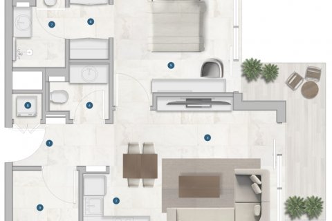 Apartament në Sola Residences në Jebel Ali, Dubai, Emiratet e Bashkuara Arabe 1 dhomë gjumi, 66.34 m2. № 578235 - Foto 2