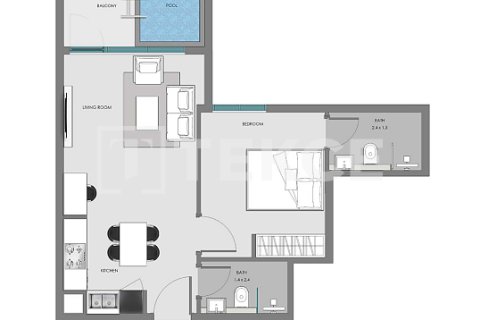 Apartament de vânzare în Arjan, Dubai, EAU 1 cameră, 42 mp.  №730886 - poză 19