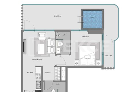 Apartament de vânzare în Arjan, Dubai, EAU 1 cameră, 42 mp.  №730886 - poză 18