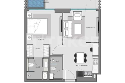 Apartament de vânzare în Arjan, Dubai, EAU 1 cameră, 42 mp.  №730886 - poză 14