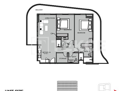Пәтер Dubai Land, Дубай, БАӘ-да 1 бөлме, 41 м² № 730883 - фото 20