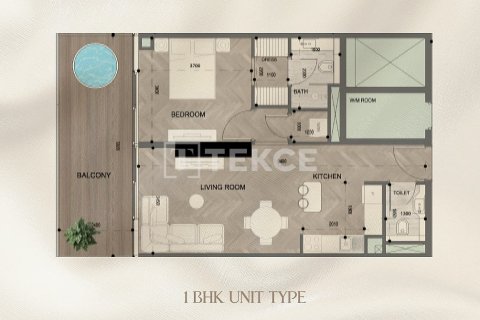 Huoneisto Dubai Land, Arabiemiraatit 1 huone, 45 m2 № 730884 - kuva 14