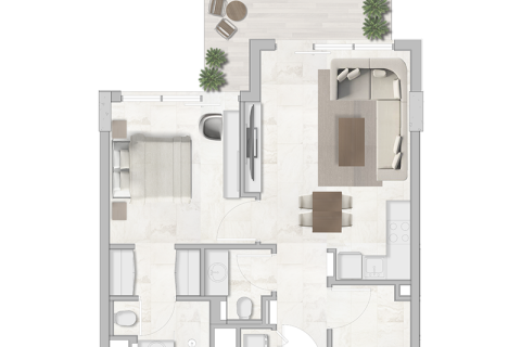 Byt v Jebel Ali, Dubai, SAE 1 pokoj, 37 m² Č.: 732740 - fotografie 7
