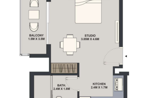 Lakás itt: Jumeirah Village Circle, Dubai, EAE, 1 szoba, 35 m², azonosító: 732738 - fénykép 5