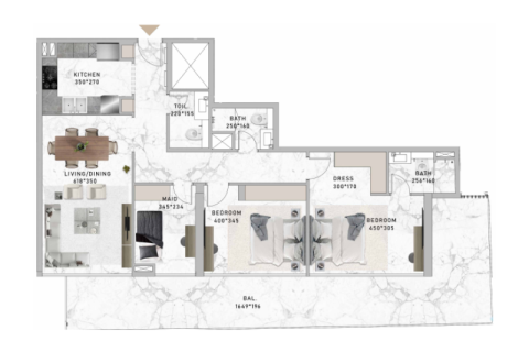 آپارتمان برای فروش در Jumeirah Village Circle، Dubai، امارات متحده عربی 40 متر مربع ، شماره 732736 - تصویر 6