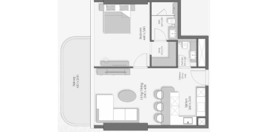 Wohnung The Caden in Nadd Al Sheba, Dubai, VAE: 1 Schlafzimmer, 74.08 m2 Nr. 657472