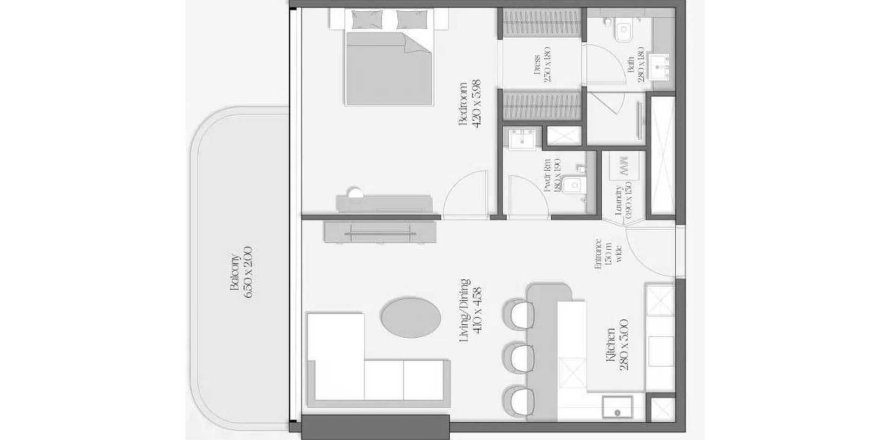 Wohnung The Caden in Nadd Al Sheba, Dubai, VAE: 1 Schlafzimmer, 77.42 m2 Nr. 657174