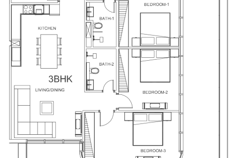 Apartament de vânzare în Dubai, EAU 1 dormitor, 77 mp.  №704428 - poză 13