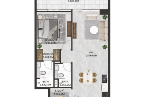 Apartamento para venda em Jumeirah Village Circle, Dubai, EAU 1 quarto, 39 m2 № 732729 - foto 5