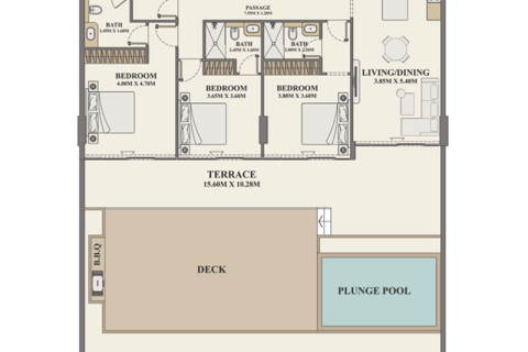 Dzīvoklis Al Furjan, Dubaijā, AAE 1 istaba, 76 m2 Nr. 732728 - attēls 11