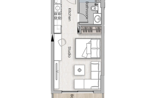 Apartemen di Arjan, Dubai, UEA 1 ruangan, 35 m2 nomor 732730 - foto 5