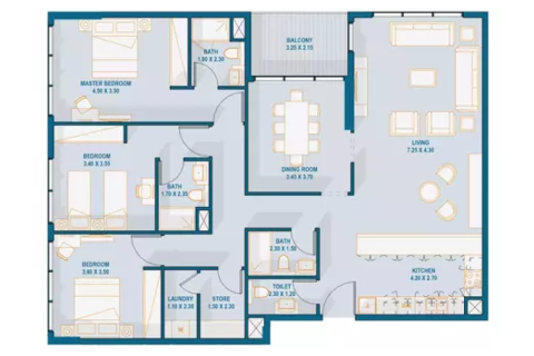 Apartment on the Yas Island, Abu Dhabi, UAE 1 room, 42 sq.m. № 732803 - photo 9