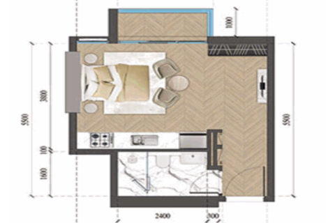 Apartament na sprzedaż w Jumeirah Village Triangle, Dubai, ZEA 1 pokój, 129 mkw., nr 732802 - zdjęcie 5