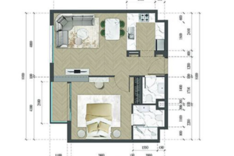 Apartament na sprzedaż w Jumeirah Village Triangle, Dubai, ZEA 1 pokój, 129 mkw., nr 732802 - zdjęcie 6