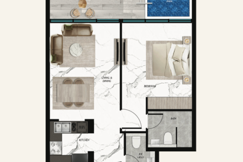 Lakás itt: Majan, Dubai, EAE, 1 szoba, 37 m², azonosító: 732797 - fénykép 7