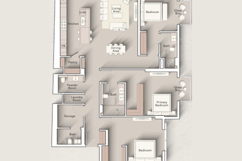 Dzīvoklis Al Jaddaf, Dubaijā, AAE 1 istaba, 42 m2 Nr. 732798 - attēls 9