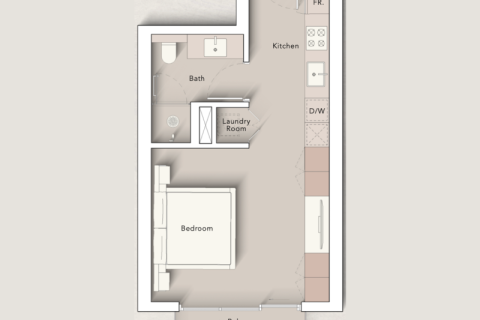 Dzīvoklis Al Jaddaf, Dubaijā, AAE 1 istaba, 42 m2 Nr. 732798 - attēls 6