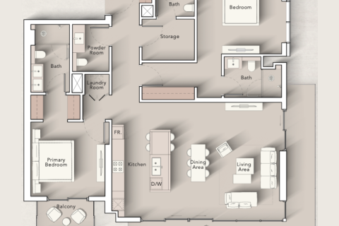 Dzīvoklis Al Jaddaf, Dubaijā, AAE 1 istaba, 42 m2 Nr. 732798 - attēls 8