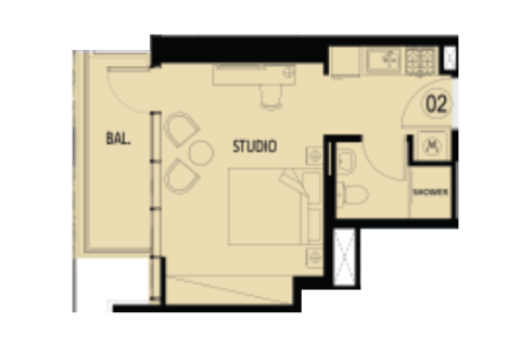 Apartament na sprzedaż w Jumeirah Village Triangle, Dubai, ZEA 1 pokój, 61 mkw., nr 732801 - zdjęcie 3