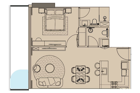 Appartement te koop in Dubai Land, Dubai, VAE 1 kamer, 35 vr.m., nr 732440 - foto 7