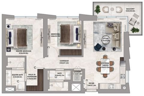 Dubai Hills Estate, Dubai, संयुक्त अरब अमीरात में अपार्टमेंट, 1 बेडरूम, 70 वर्ग मीटर, संख्या 704547 - फ़ोटो 15