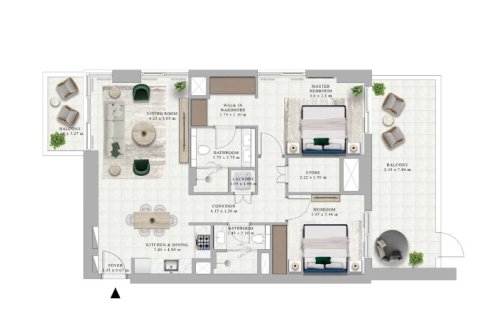 Apartman u Dubai Hills Estate, UAE 1 spavaća soba, 69 m2 Br. 704544 - fotografija 12