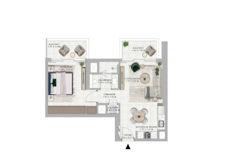 Apartman u Dubai Hills Estate, UAE 1 spavaća soba, 69 m2 Br. 704544 - fotografija 11