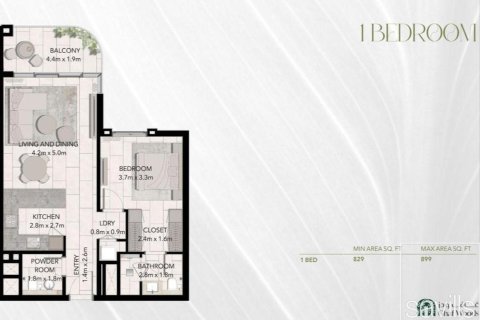 Apartament në Dubai Land, Emiratet e Bashkuara Arabe 1 dhomë gjumi, 77.3 m2. № 747295 - Foto 14
