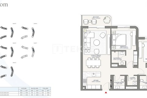 Apartment til salg i Jebel Ali, Dubai, UAE 2 soveværelser, 113 kvm № 717869 - foto 21