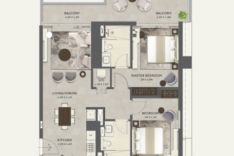 Apartment in Business Bay, Dubai, UAE 1 bedroom, 62 sq.m. № 689783 - photo 10