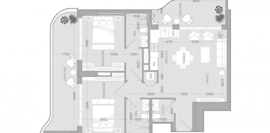 Apartment in ALTA V1EW in Jumeirah Village Circle, Dubai, UAE 2 bedrooms, 108.61 sq.m. № 619369