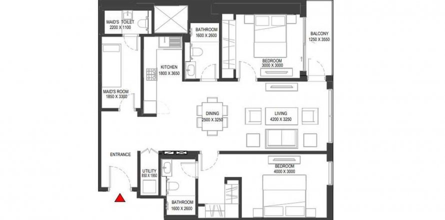 Apartment in SOBHA ONE in Dubai, UAE 2 bedrooms, 158.38 sq.m. № 485324