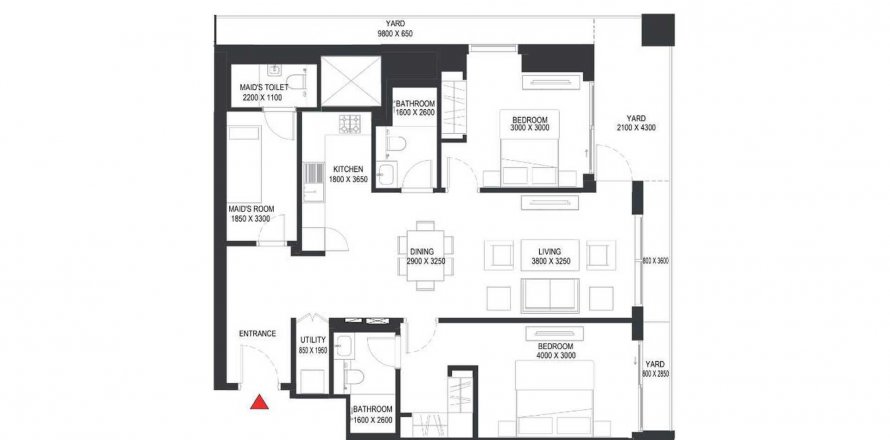 Apartment in SOBHA ONE in Dubai, UAE 2 bedrooms, 169.03 sq.m. № 485320