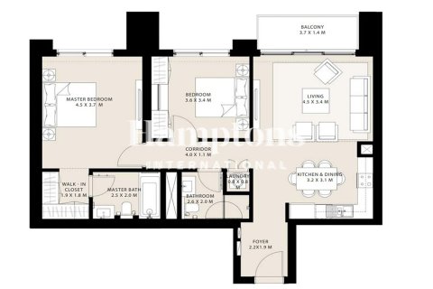 Apartman u Dubai Hills Estate, Dubai, UAE 2 spavaćih soba, 96.52621700 m2 Br. 679522 - fotografija 26