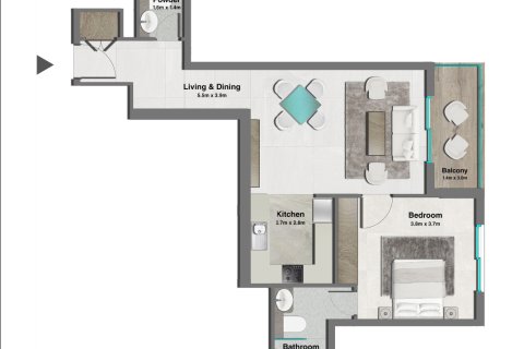 Apartament de vânzare în Al Furjan, Dubai, EAU 1 dormitor, 76 mp.  №728504 - poză 25