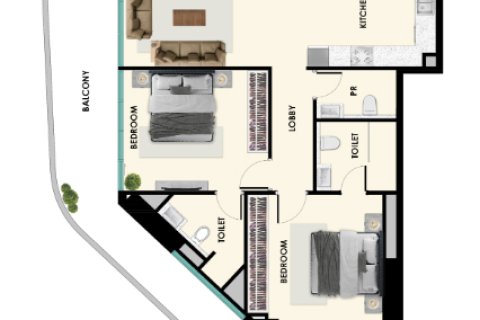 Lägenhet till försäljning i Dubai Land, Dubai, UAE 42 kvm Nr. 728503 - fotografi 18