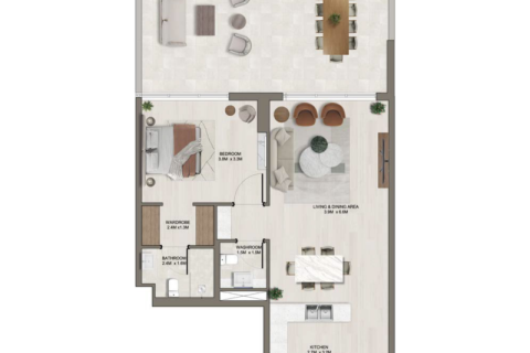 Διαμέρισμα σε Dubai Studio City, ΗΑΕ 1 δωμάτιο, 42 τ.μ. Αρ. 732718 - φωτογραφία 4