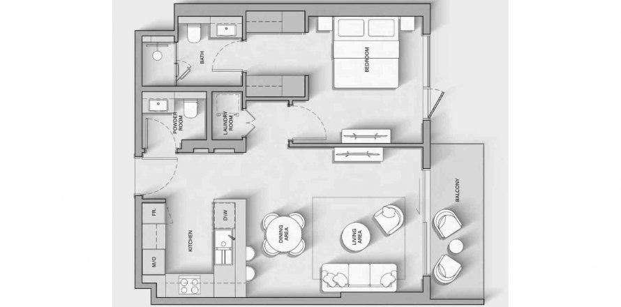 Apartment in The Hillgate in Dubai Silicon Oasis, UAE 1 bedroom, 72.18 sq.m. № 564699
