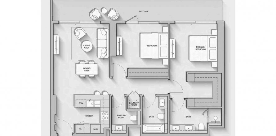 Apartment in The Hillgate in Dubai Silicon Oasis, UAE 2 bedrooms, 115.78 sq.m. № 564703