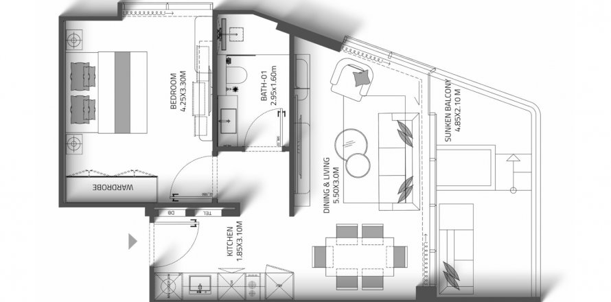 Apartment in REEF 998 Residences in Dubai Land, UAE 1 bedroom, 58 sq.m. № 621269